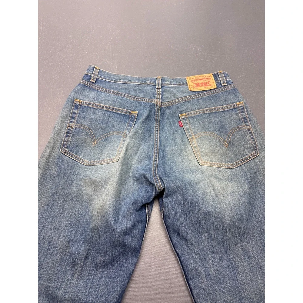 Levi's Men's Size W34 L32 Blue 569 Loose Straight Jeans Medium Wash Denim Casual